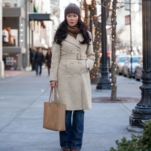 CLASSIC TWEED MISS SIXTY COAT WITH BELT!